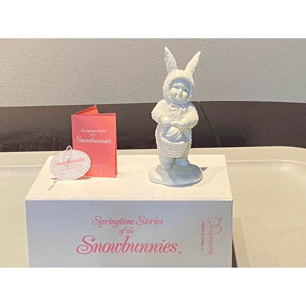 Dept 56 Snowbunny/Baby 'A TISKET, A TASKET' 26026 1994-1996 Easter Vintage W/Box